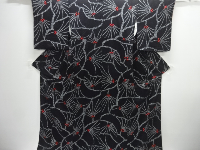 絞り 松模様小紋着物